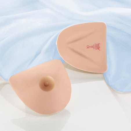 Prothèse silicone asymétrique, forme coeur