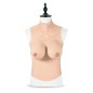 Buste long faux seins col haut, 100% silicone, C-D