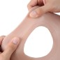 Buste faux seins dos nu, 100% silicone