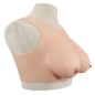 Buste faux seins silicone, encolure ronde, Bonnet C-D-E-F-G