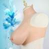 Buste faux seins, silicone, col haut, Bonnet B-C-D-E-G-H