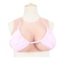 Buste faux seins silicone, bonnet B/C/D/E/F/G, encolure ronde