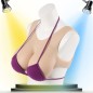 Buste faux seins style brassière, 100% silicone